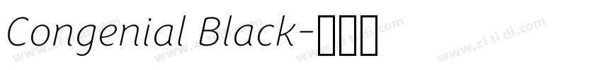 Congenial Black字体转换